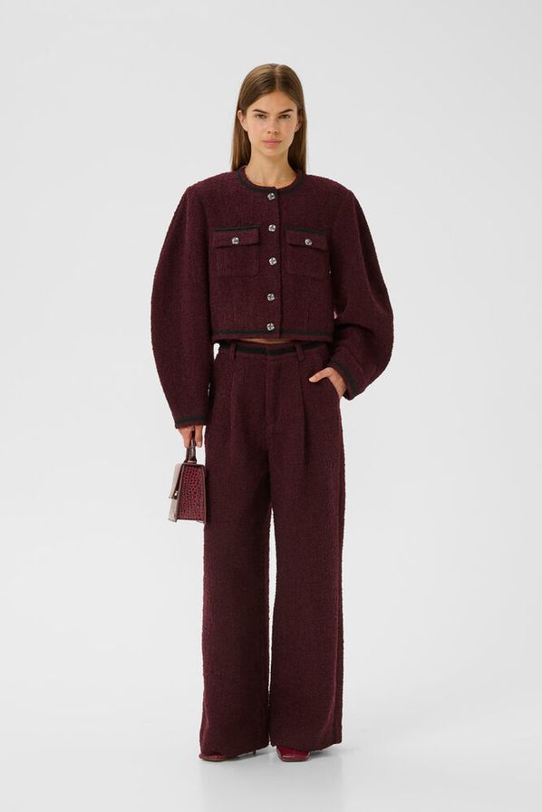 Burgunder GZsigrun Short Jacket - Stilshoppen