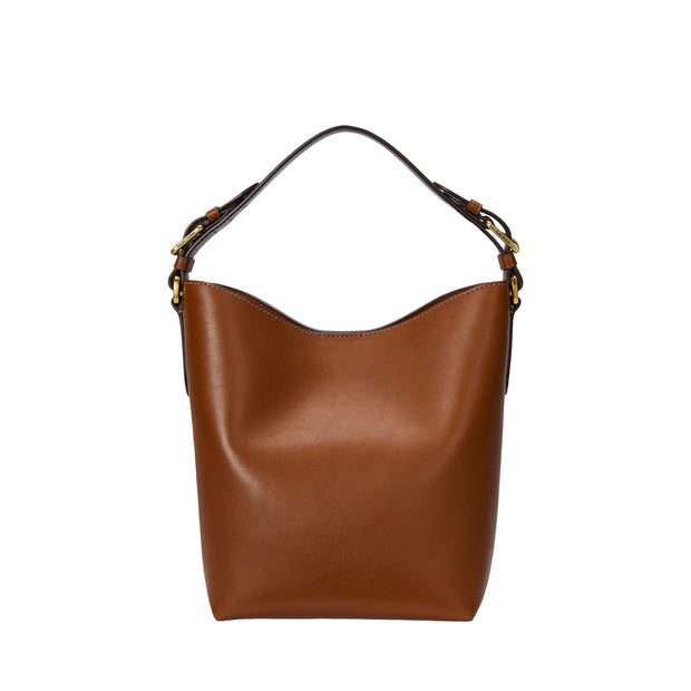 Brun Leather Medium Witley Bucket Bag - Stilshoppen
