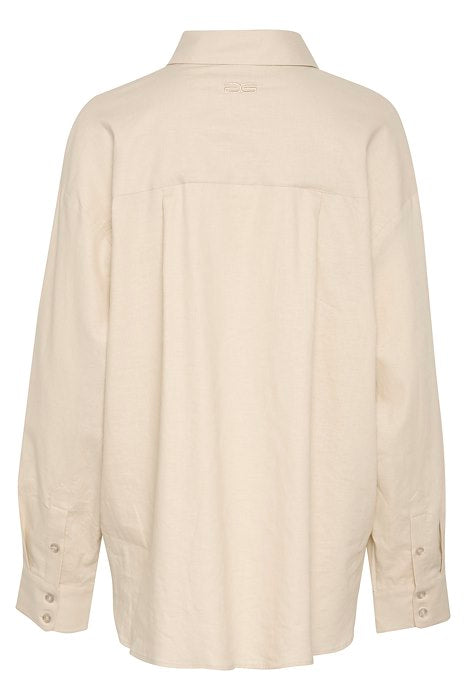 Beige ElarahGZ linen shirt