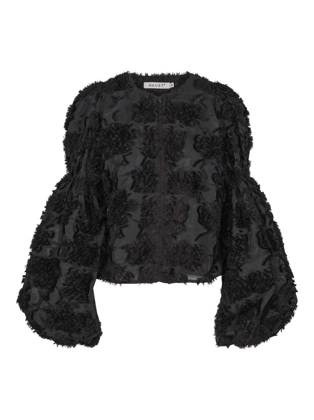 Sort Fashion Zip Blouse - Stilshoppen