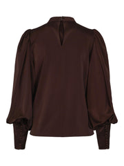 Mørk Brun Special Sleeve Blouse - Stilshoppen