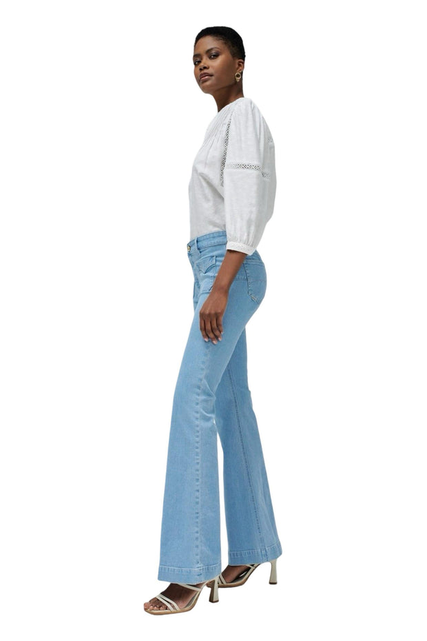 Lyseblå Destiny Flare Pocket jeans