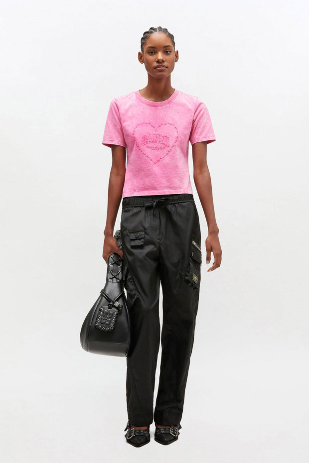 Hot Pink Heart T-shirt - Stilshoppen