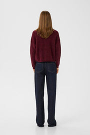 Burgunder AlphaGZ Short Cardigan - Stilshoppen