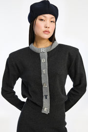 Sort Firm Knit Cardigan - Stilshoppen