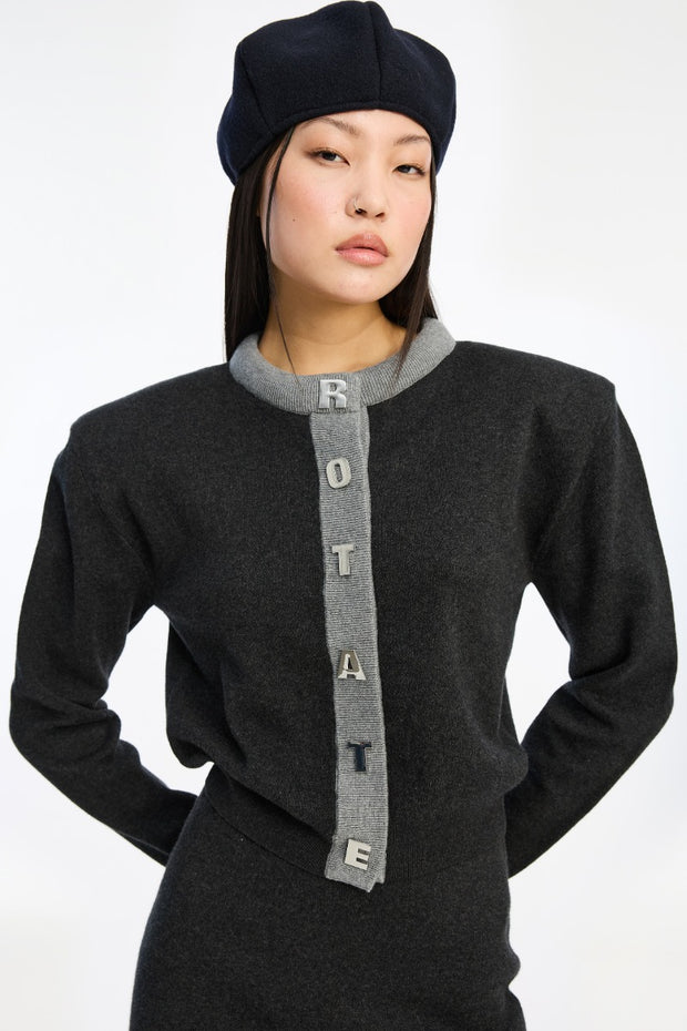 Sort Firm Knit Cardigan - Stilshoppen