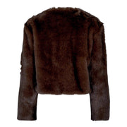 Mørk Brun Faux Fur Classic Jacket - Stilshoppen