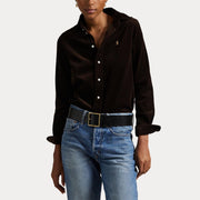 Brun Slim Fit Corduroy Shirt - Stilshoppen