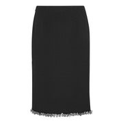 Sort Crepe Midi Skirt