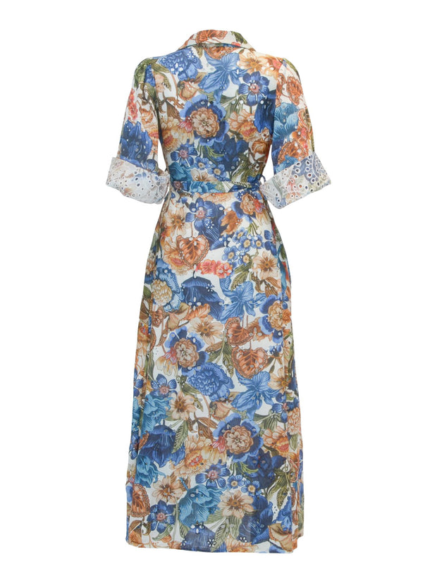 Multi Printed lace dress - Stilshoppen