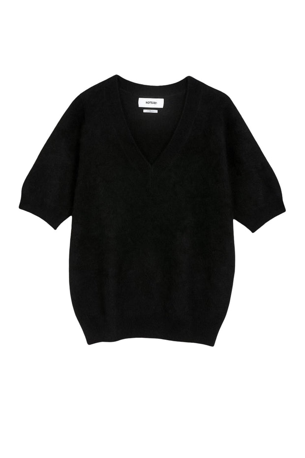 Sort Pullover V-hals