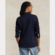 Navy Dobbelspendt Knit Blazer