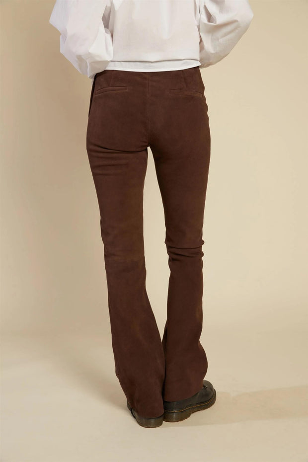 Brun Cooper Flare Suede23 - Stilshoppen