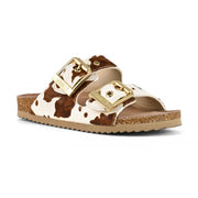 Cow Pony Hair Two Buckle Sandal - Stilshoppen