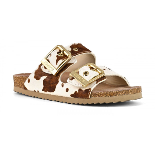 Cow Pony Hair Two Buckle Sandal - Stilshoppen