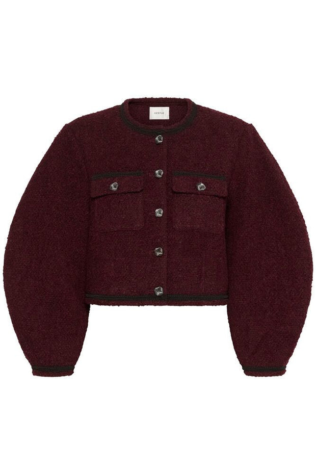 Burgunder GZsigrun Short Jacket - Stilshoppen