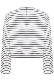 Hvit/sort SibaGZ stripe top - Stilshoppen