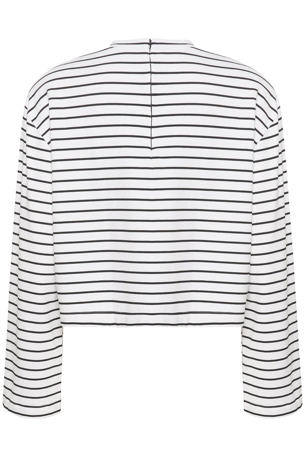 Hvit/sort SibaGZ stripe top - Stilshoppen