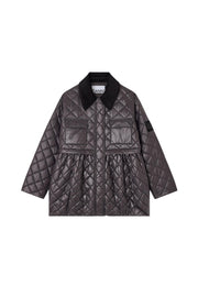 Sort Shiny Quilt Midi Jacket