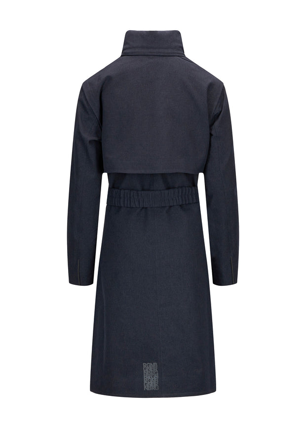 Mørkeblå Skyet Coat - Stilshoppen
