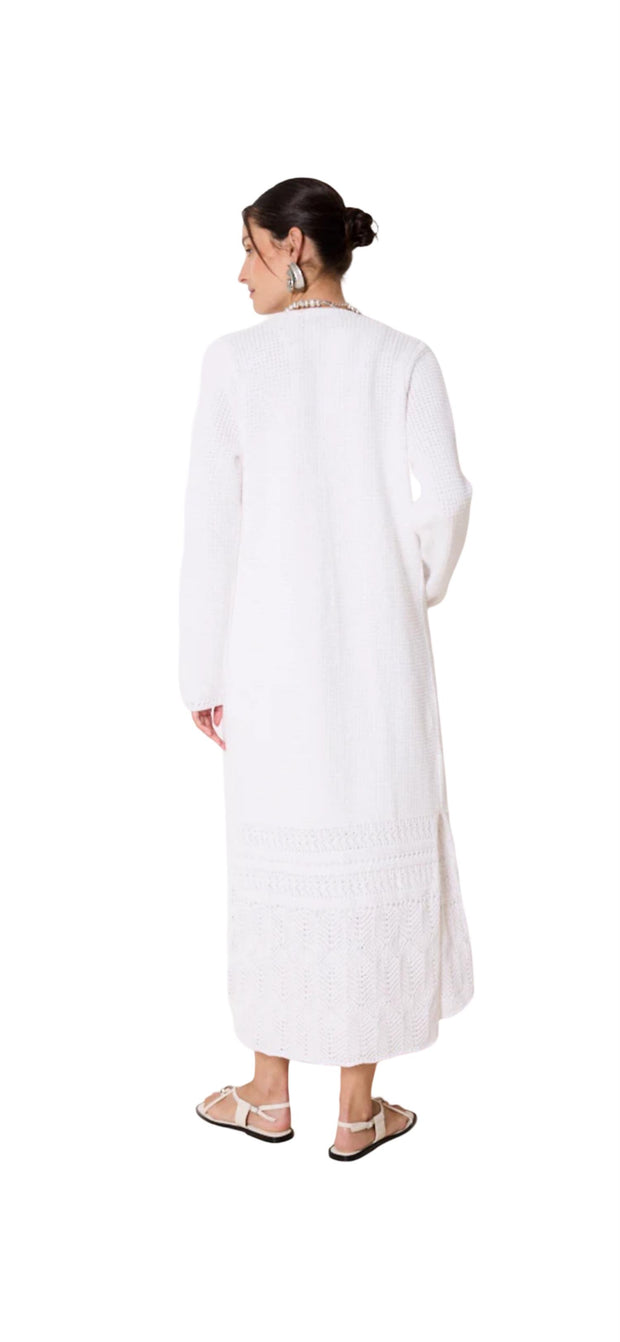 White Pomek long cardigan - Stilshoppen
