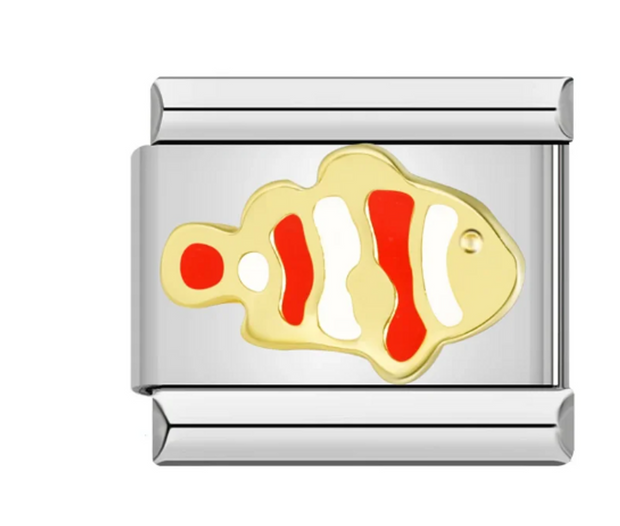 Gold Fish Red & White charm - Stilshoppen