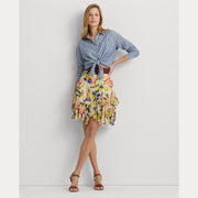 Multifarget Floral Ruffle skirt