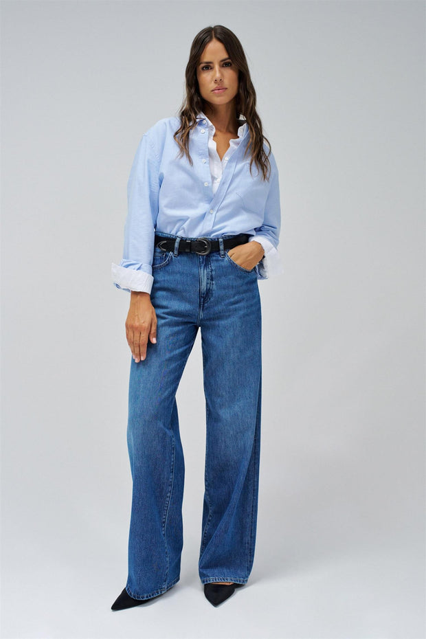Blå Wide Leg Jeans