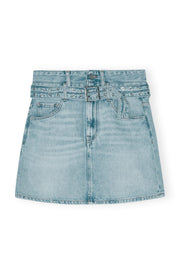 Soft Rigid Denim Mini Skirt
