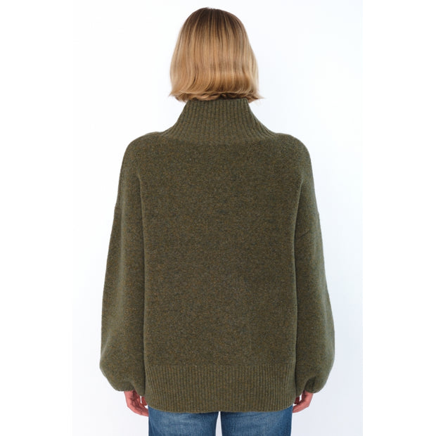Grønn Fam Patch Short Sweater - Stilshoppen