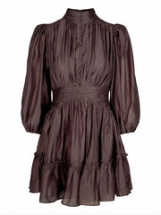 Coffee Bown Short Vanity Dress
