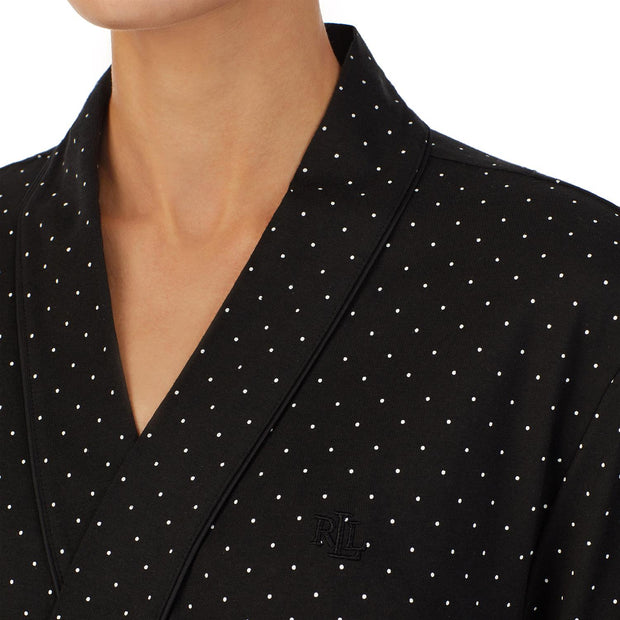 Sort LRL Kimono Wrap Robe and Chemise Set - Stilshoppen