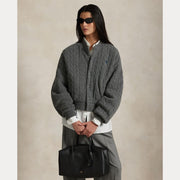 Cabel knitted Bomber Jacket - Stilshoppen