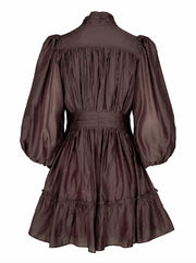 Coffee Bown Short Vanity Dress