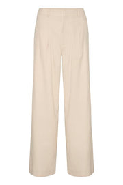 Beige ElarahGZ linen HW pants