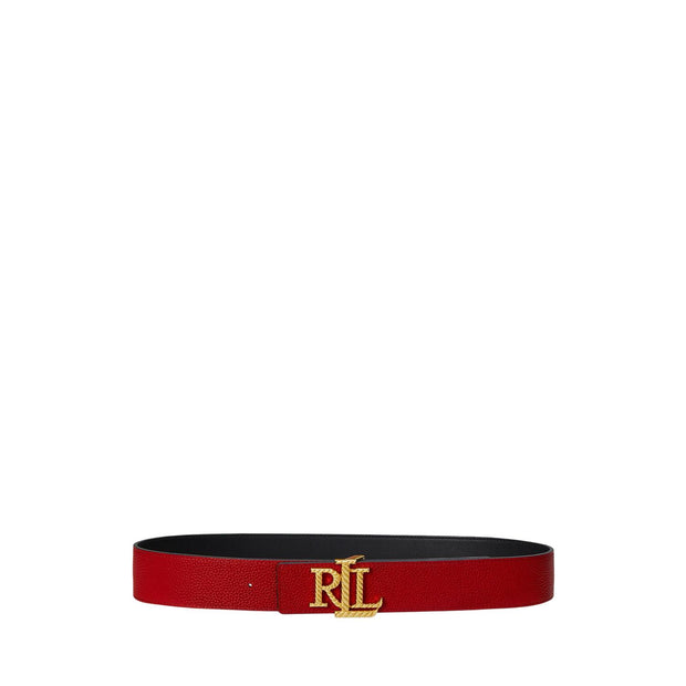 Sort/rødt Logo Reversible Embossed Belt - Stilshoppen