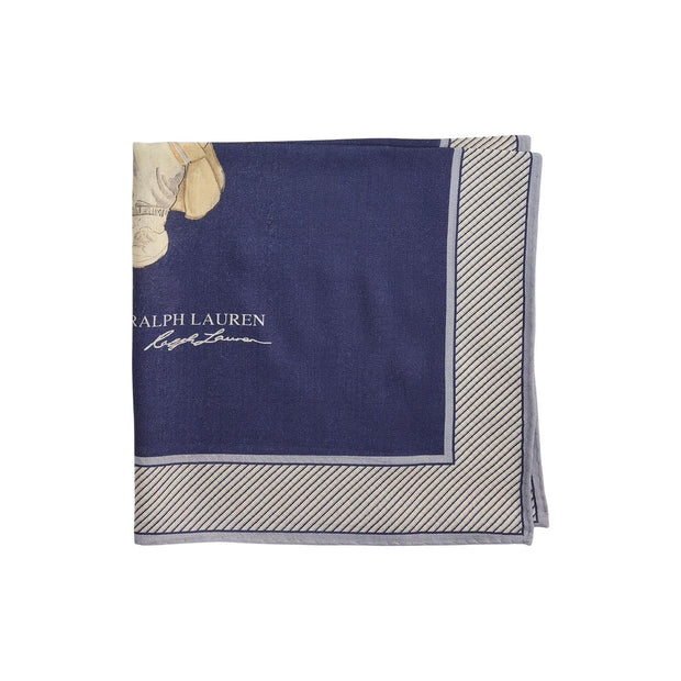Navy Multi Polo Bear  Beardana Scarf