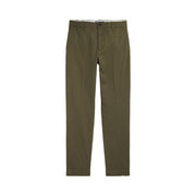 Olive Cropped Slim Fit Twill Chino Pant - Stilshoppen