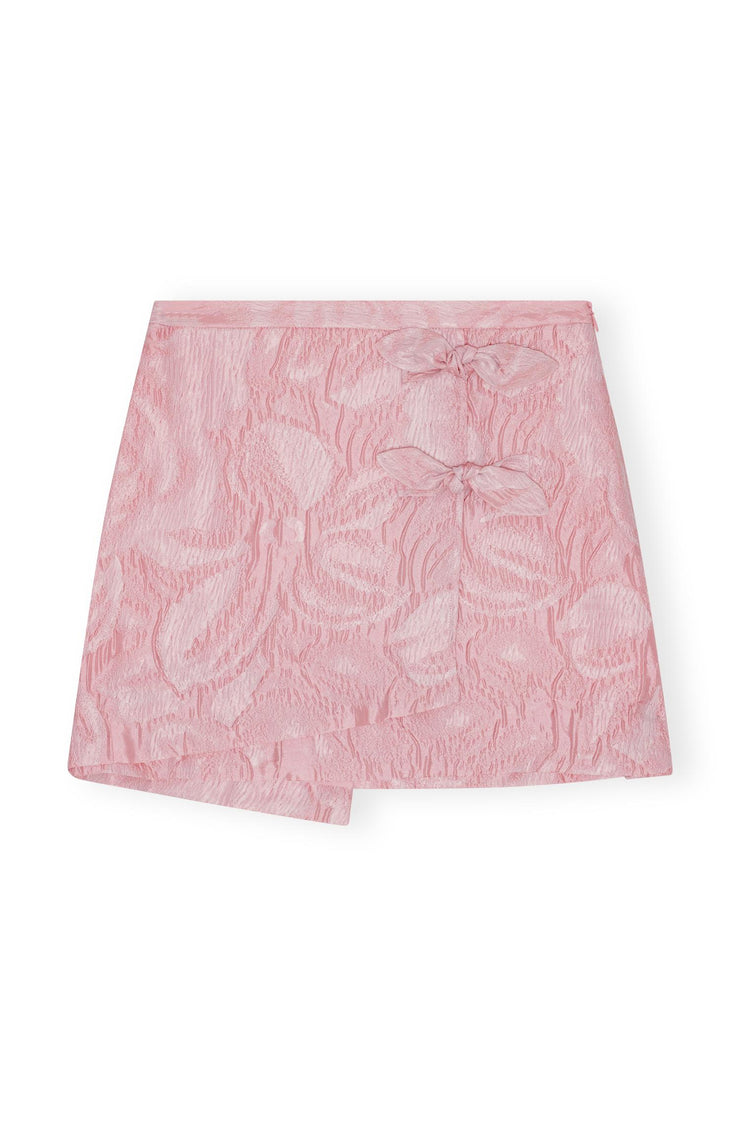Rosa Textured Cloque Mini Skirt