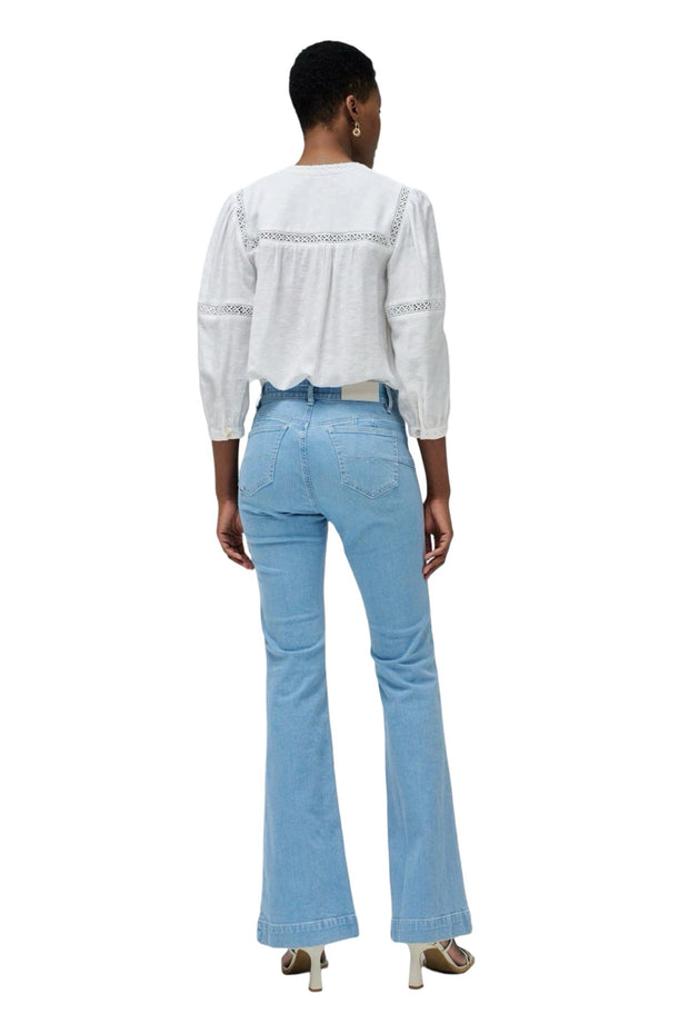 Lyseblå Destiny Flare Pocket jeans