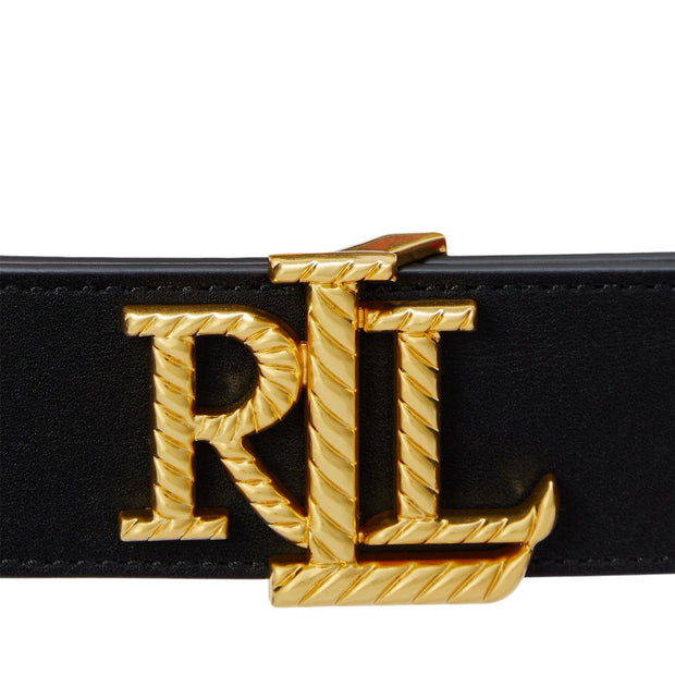 Sort/rødt Logo Reversible Embossed Belt - Stilshoppen