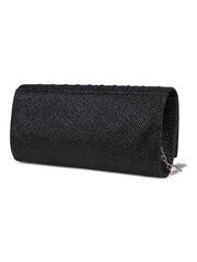 Sort Small Lurex Party Bag - Stilshoppen