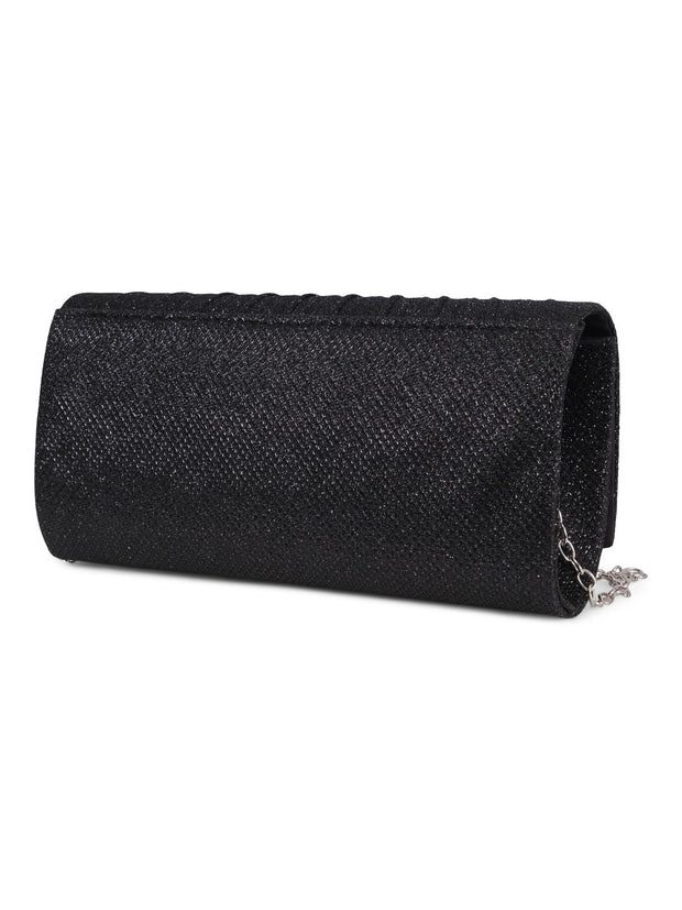 Sort Small Lurex Party Bag - Stilshoppen