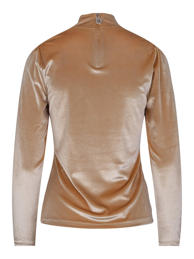Sand Velvet Blouse