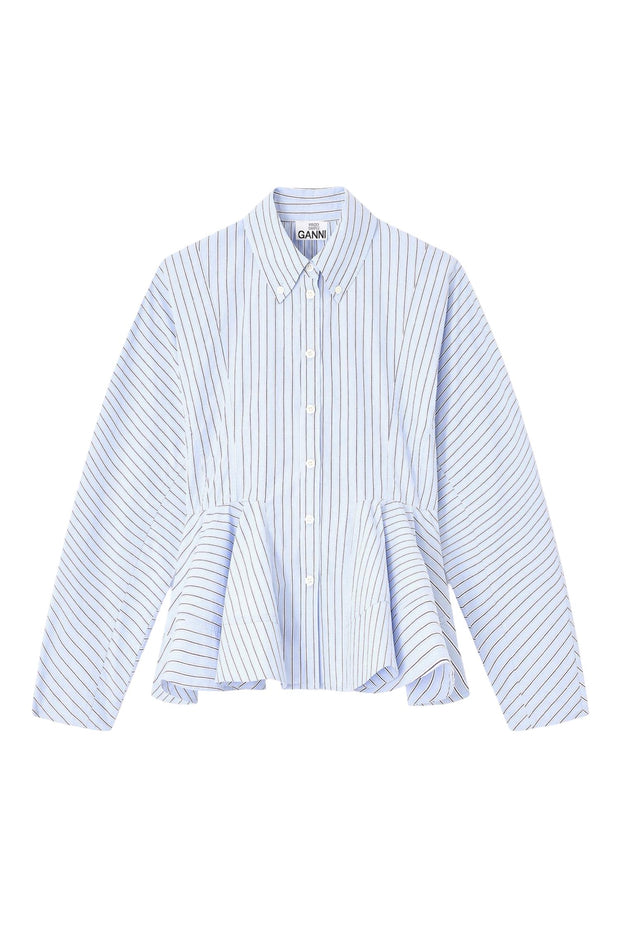 Stripe Peplum Shirt - Stilshoppen