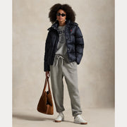Navy Water-repellent Quilted Down Jacket