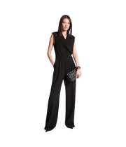 Sort Crepe Double-Breasted Jumpsuit