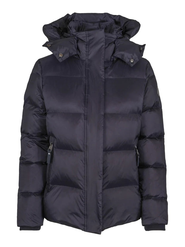 Navy Short Hooded Puffer Jacket
