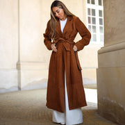 Cognac NaomiDep Trench Coat - Stilshoppen