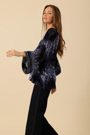 Navy Briar BLouse